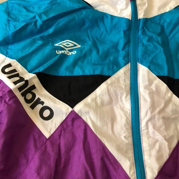 Retro Vintage Umbro Hooded Windbreaker